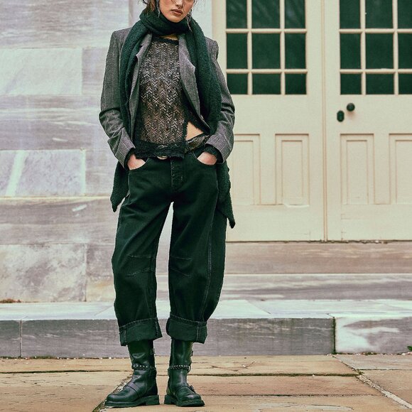 FREE PEOPLE On The Road Twisted Tee / Black - Picture 7 of 8